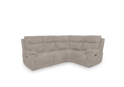 Sloane Fabric Small Right Hand Facing Corner Sofa with Power Recliner - Dexter Ivory