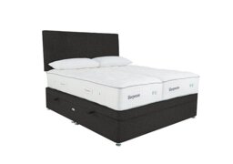 Sleepeezee - Natural Touch 3000 Zip and Link Side Ottoman Divan Set - Tweed Charcoal