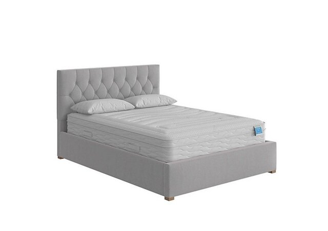 Henry Ottoman Bed Frame - Double - Kimiyo Linen Silver