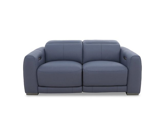 World of Leather - Edison Leather 2 Seater Power Recliner Sofa with Power Headrests and Lights