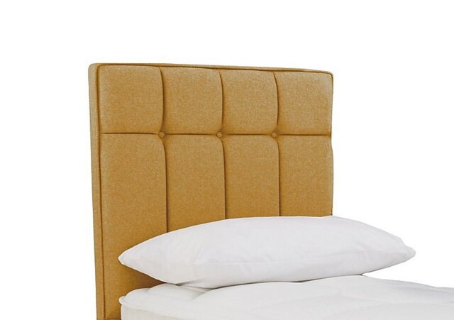 Sleepeezee - Beam Floor Standing Headboard - Single - Tweed Mustard