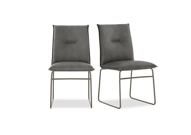 Connubia - Maya Pair of Lava Metal Leg Dining Chairs - Lava