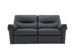 G Plan - Seattle 2.5 Seater Leather Manual Recliner Sofa - Cambridge Petrol Blue