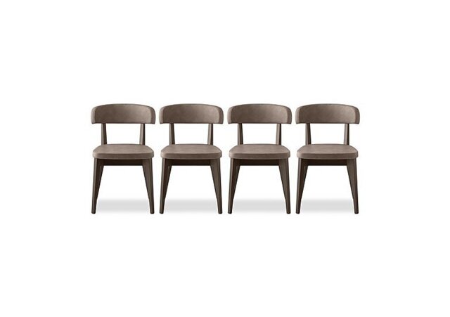 Connubia - Siren Set of 4 Smoke Wooden Leg Dining Chairs - Desert
