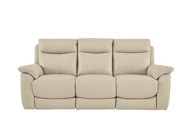 World of Leather - Echo Leather 3 Seater Power Recliner Sofa - BV Bisque