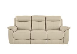 World of Leather - Echo Leather 3 Seater Power Recliner Sofa - BV Bisque
