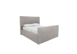 Eira High Foot End Ottoman Bed Frame - Super King - Velvet Slate