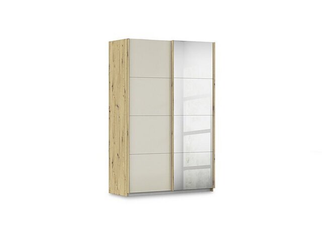 Rauch - Freja 136cm 2 Door Sliding Glass Wardrobe With Mirror Door