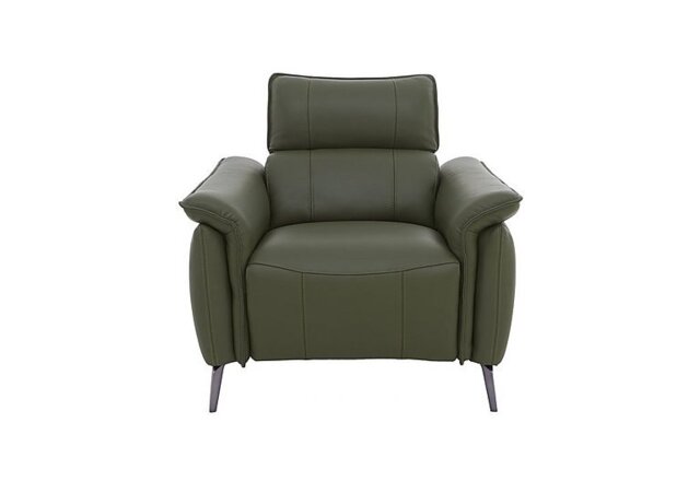 Jude Leather Power Recliner Chair with Power Headrest - Oslo Pine