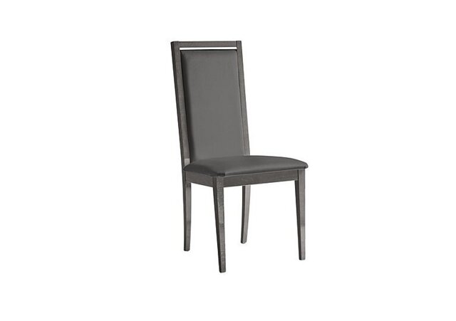 Palazzo Roma Dining Chair in Silver Birch - Aquos Dark Grey