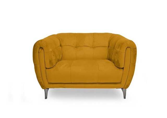 Ideal Home - Sienna Fabric Cuddler Chair - Opulence Saffron - Sofas and Armchairs - In Time for Christmas
