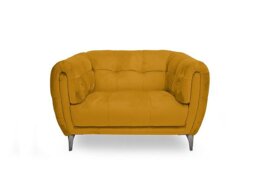 Ideal Home - Sienna Fabric Cuddler Chair - Opulence Saffron - Sofas and Armchairs - In Time for Christmas