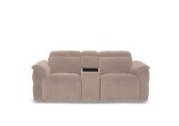 Dolomite 2 Seater Fabric Power Recliner Sofa with Power Headrests and Console - Manhattan Nutmeg