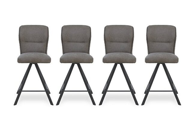 Terra Set of 4 Fabric Swivel Bar Stools