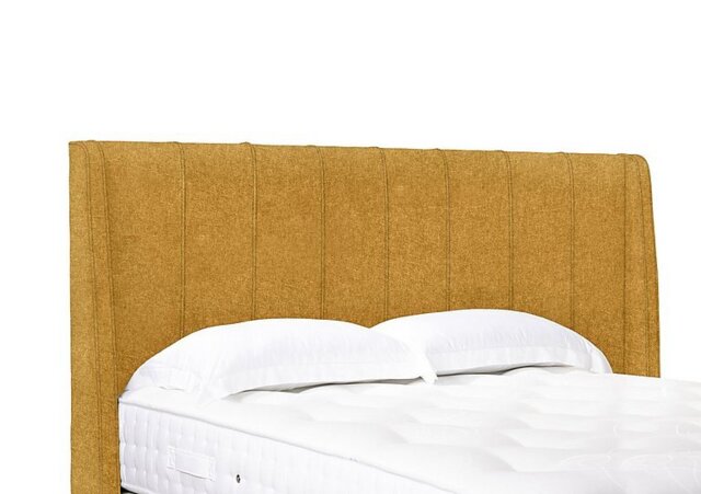 Artisan Collection Akira High Floor Standing Headboard - Super King - Tweed Mustard