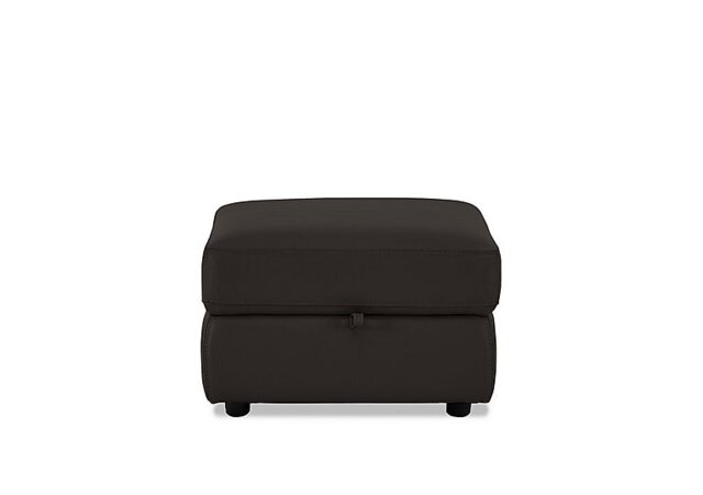 World of Leather - Leather Storage Footstool - Dark Chocolate