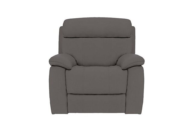 World of Leather - Moreno NC Leather Armchair with Manual Recliner - NC Elephant