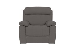 World of Leather - Moreno NC Leather Armchair with Manual Recliner - NC Elephant