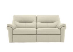 G Plan - Seattle 3 Seater Leather Power Recliner Sofa with Power Lumbar and Heated Seats - Cambridge Chalk