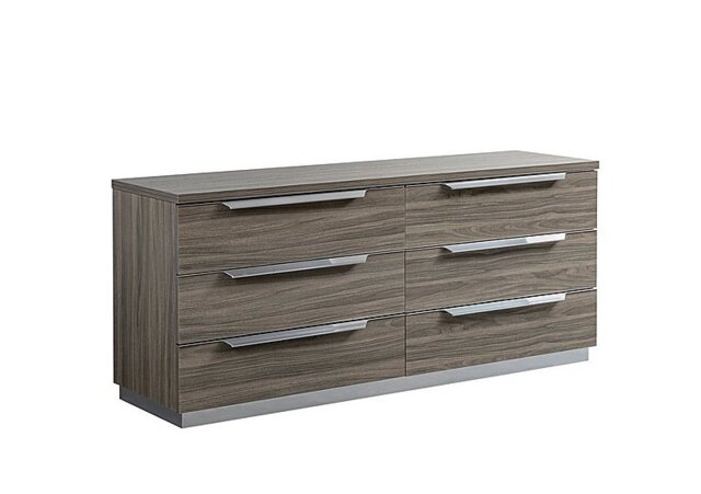 Venezia 6 Drawer Double Chest - Grey