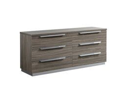 Venezia 6 Drawer Double Chest - Grey