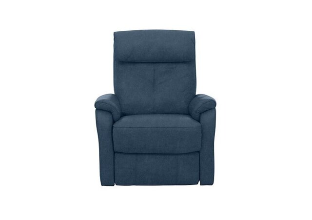 Rowan Fabric Swivel Rocker Recliner Armchair - Blue
