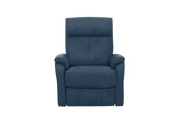 Rowan Fabric Swivel Rocker Recliner Armchair - Blue