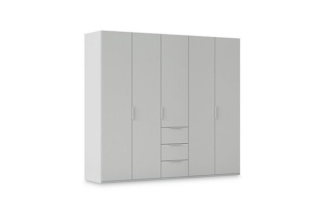 Rauch - Haven 251cm 5 Door Combi Wardrobe with Décor Doors - Silk Grey/Silk Grey Front
