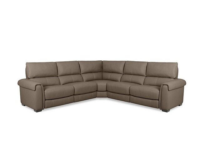 World of Leather - Nixon Leather Large Corner Power Recliner Sofa - Bark