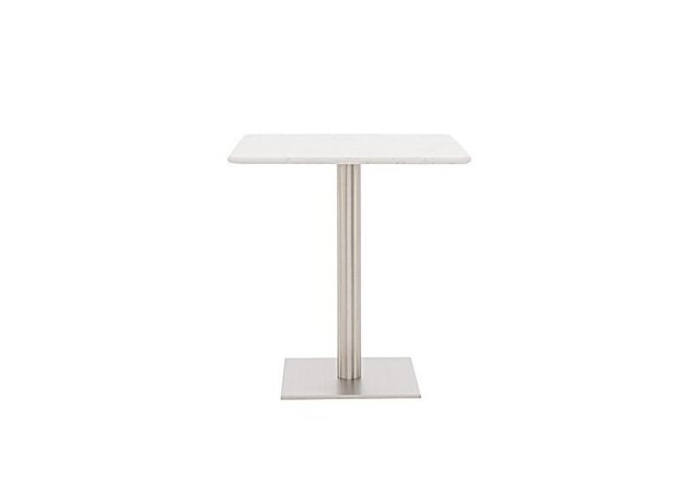 Helsinki Square Dining Table - 70-cm - Bianco Miami Quartz