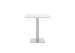 Helsinki Square Dining Table - 70-cm - Bianco Miami Quartz