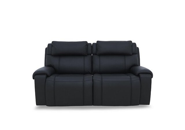 World of Leather - Hollywood NC Leather 3 Seater Sofa - Black