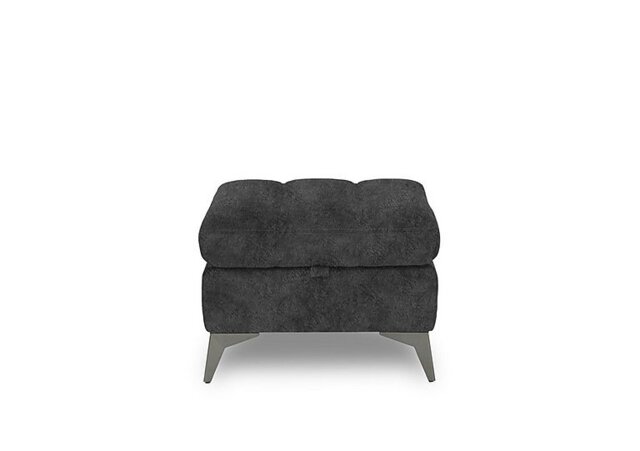 Angelo Fabric Storage Footstool - Marble Dark Grey