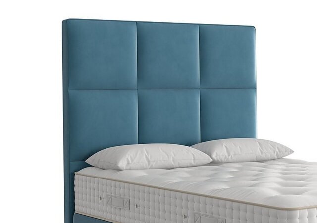 Vispring - Atlas Floor Standing Headboard - Double - Plush Velvet Teal