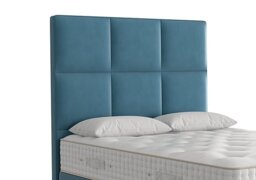 Vispring - Atlas Floor Standing Headboard - Double - Plush Velvet Teal