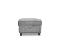 Tabitha Storage Footstool - Silver