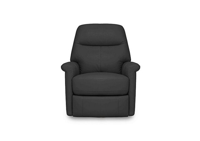 World of Leather - Compact Collection Lille Leather Rocker Swivel Chair with Power Recliner - Shale Grey