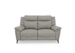 Panache Leather 2 Seater Power Recliner Sofa with Power Headrests - New Grey