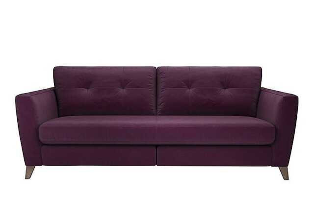 The Lounge Co. - Hermione 4 Seater Fabric Sofa - Frosted Grape
