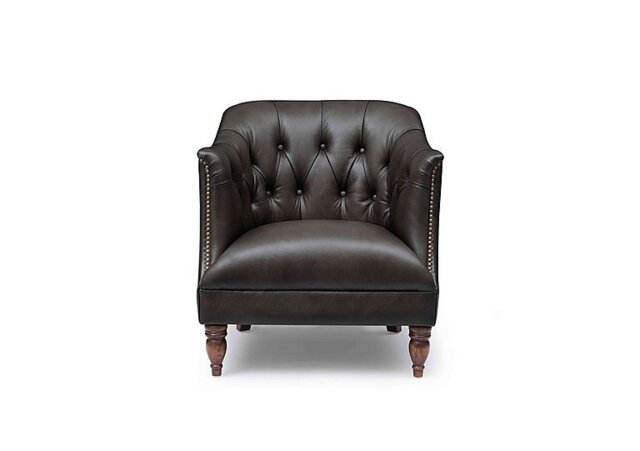 At The Helm - Henson Leather Tub Chair - Cannon