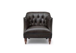 At The Helm - Henson Leather Tub Chair - Cannon