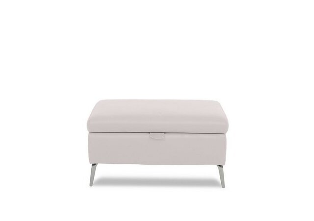 Daytona Leather Storage Footstool - Cotton