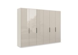 Wiemann - Amara 300cm 6 Door Hinged Wardrobe with Glass Doors