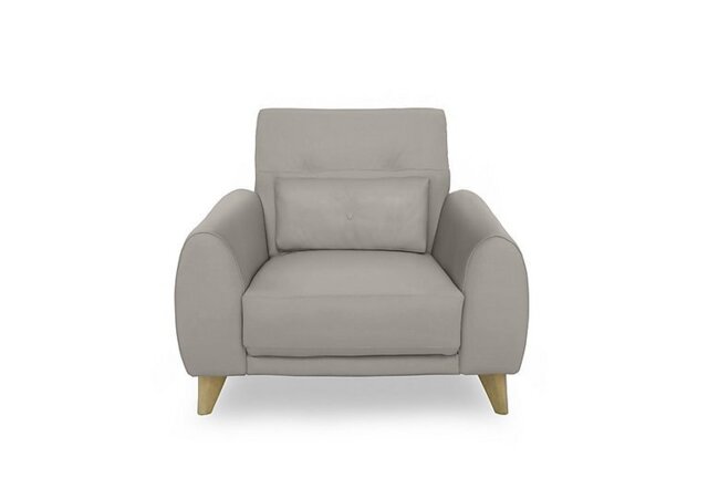 World of Leather - Malmo Leather Chair - Silver Grey
