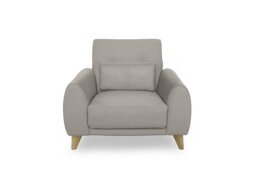 World of Leather - Malmo Leather Chair - Silver Grey