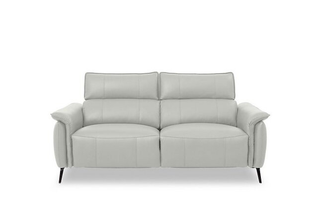 Jude Leather 3 Seater Power Recliner Sofa with Power Headrests - Light Grey Cat - Sofas and Armchairs - In Time for Christmas