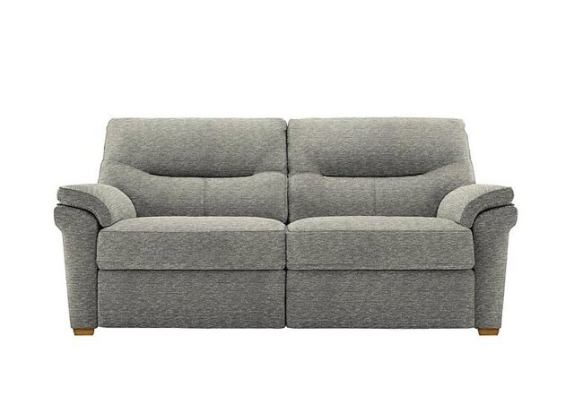 G Plan - Seattle 3 Seater Fabric Sofa with Wooden Feet - Mirage Powder