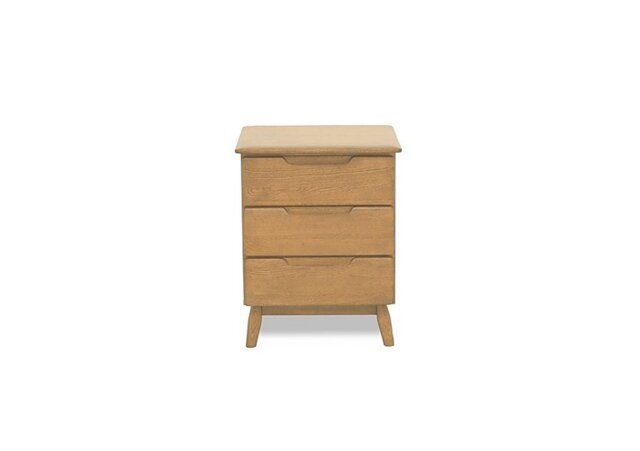 Stockholm 3 Drawer Bedside Cabinet - Light Oak