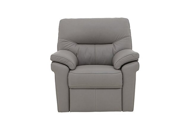G Plan - Seattle Leather Manual Recliner Armchair - Cambridge Grey