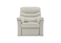 G Plan - Malvern Leather Rise and Recliner Armchair - Oxford Light Grey